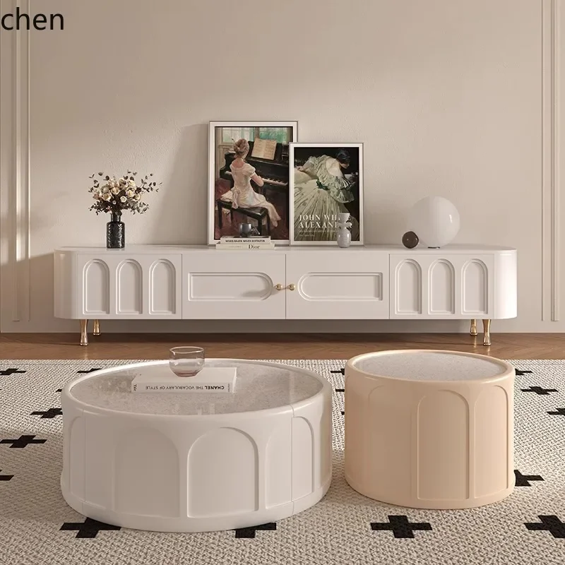 HXL French Cream Wind TV Cabinet Solid Wood Coffee Table Combination Modern Simple Living Room Light Luxury Floor Cabinet
HXL French Cream Wind TV Cabinet Solid Wood Coffee Table Combination Modern Simple Living Room Light Luxury Floor Cabinet
