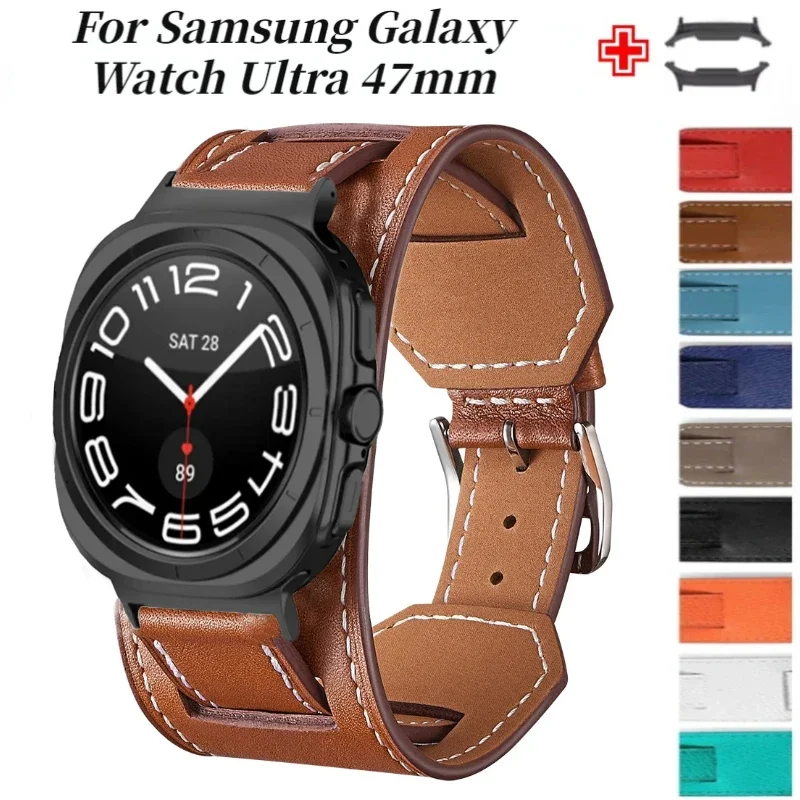 Ремешок кожаный премиум-класса для Samsung Galaxy Watch 7 Ultra 47 мм, удобный браслет для Samsung Galaxy Watch Ultra Correa
Ремешок кожаный премиум-класса для Samsung Galaxy Watch 7 Ultra 47 мм, удобный браслет для Samsung Galaxy Watch Ultra Correa