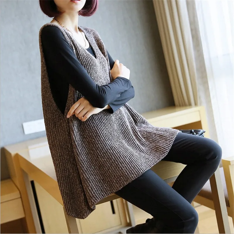 Korean Style Large Size Knitted Vest Women's Spring New Fashion Pure Color Loose Sleeve V-Neck Overhead Sweater Women
Korean Style Large Size Knitted Vest Women's Spring New Fashion Pure Color Loose Sleeve V-Neck Overhead Sweater Women