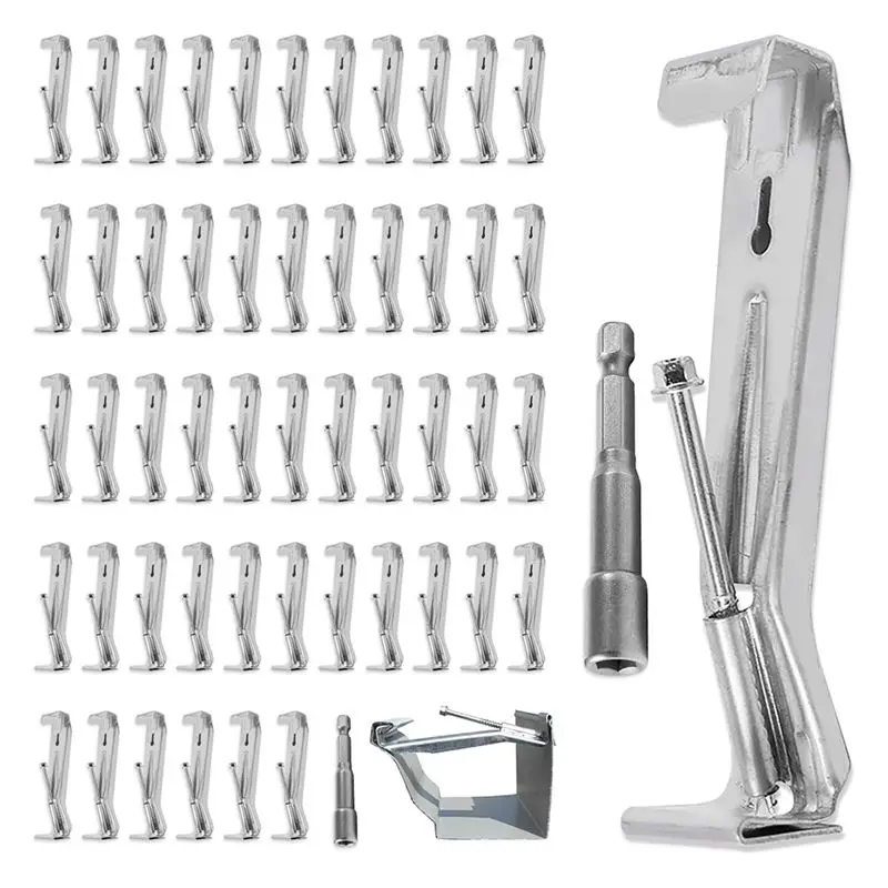 50-Pack Gutter Hangers 5 Inch With Pres - Inserted Quick Screw Gutter Clips - Gutter Hangers For 5 Inch K Style-[A22I Sto
50-Pack Gutter Hangers 5 Inch With Pres - Inserted Quick Screw Gutter Clips - Gutter Hangers For 5 Inch K Style-[A22I Sto