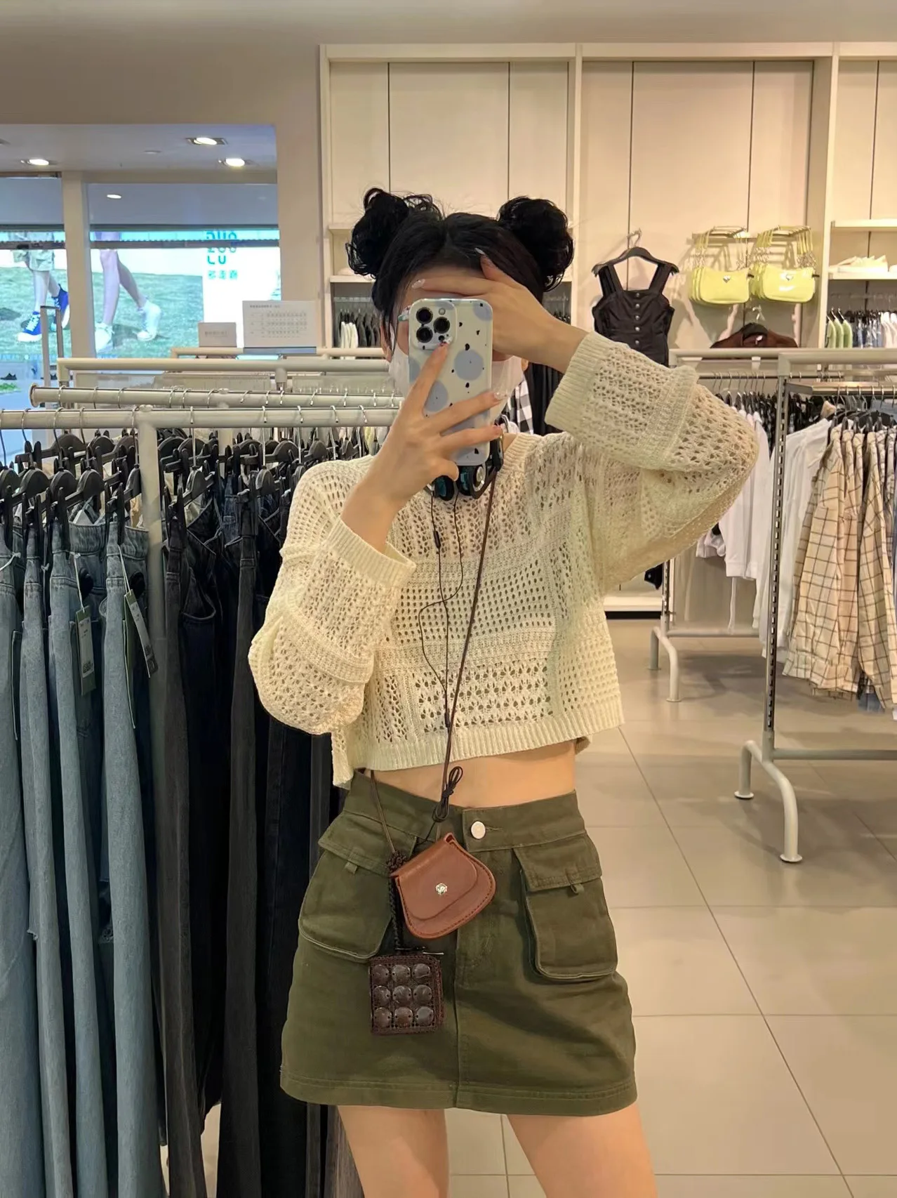 Spicy Girl Army Green Work Dress Denim Short Skirt Women's Summer Design Feels Small, High Waist, Slim A-line Half Length Skirt
Spicy Girl Army Green Work Dress Denim Short Skirt Women's Summer Design Feels Small, High Waist, Slim A-line Half Length Skirt