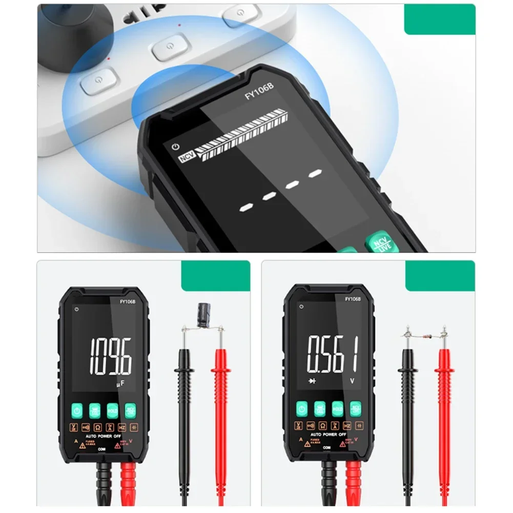 Live Wire Detection 600V 4A Multimeter Auto And Manual Modes Built-in Flashlight Electrical Testing For DIY Projects
Live Wire Detection 600V 4A Multimeter Auto And Manual Modes Built-in Flashlight Electrical Testing For DIY Projects