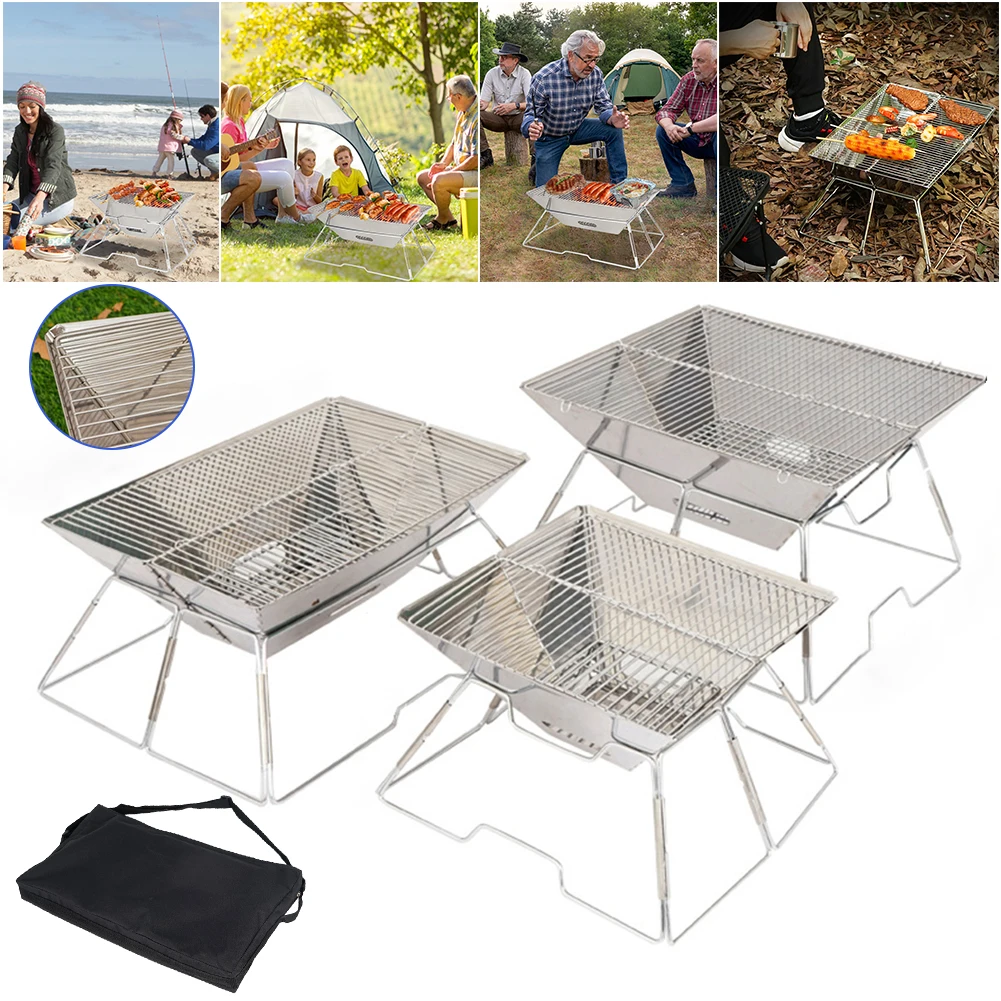 Гриль для барбекю из нержавеющей стали с сумкой для переноски, костер, гриль, горелка для сада, уличная горелка для приготовления пищи, кемпинга, пикника
Гриль для барбекю из нержавеющей стали с сумкой для переноски, костер, гриль, горелка для сада, уличная горелка для приготовления пищи, кемпинга, пикника