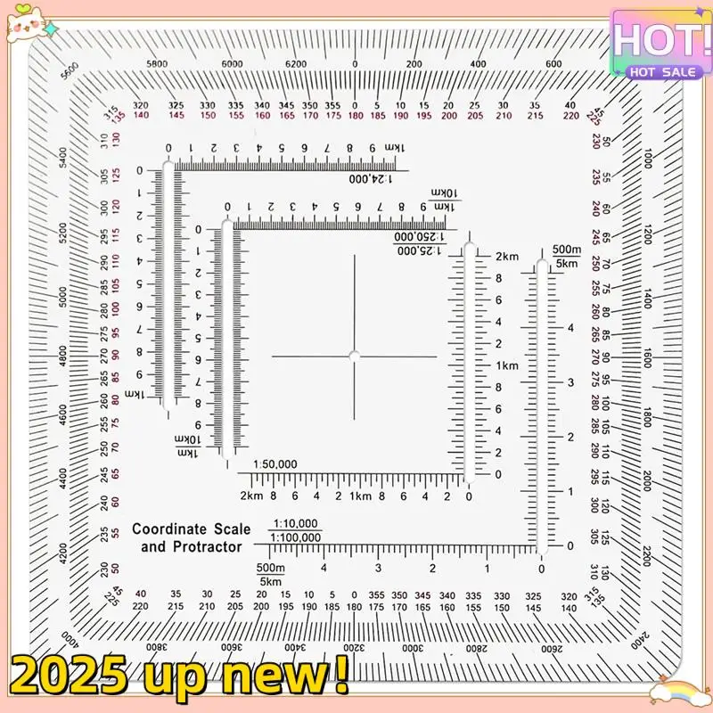 L47A-Square Military Coordinate Scale Protractor For Land Navigation, Military Style UTM/MGRS Coordinate Scale
L47A-Square Military Coordinate Scale Protractor For Land Navigation, Military Style UTM/MGRS Coordinate Scale