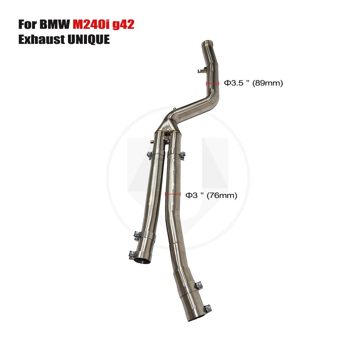 UNIQUE For 2018-2023 Bmw G42 M240i B58 3.0T Stainless Steel high performance exhaust midpipe exhaust pipe for cars
UNIQUE For 2018-2023 Bmw G42 M240i B58 3.0T Stainless Steel high performance exhaust midpipe exhaust pipe for cars