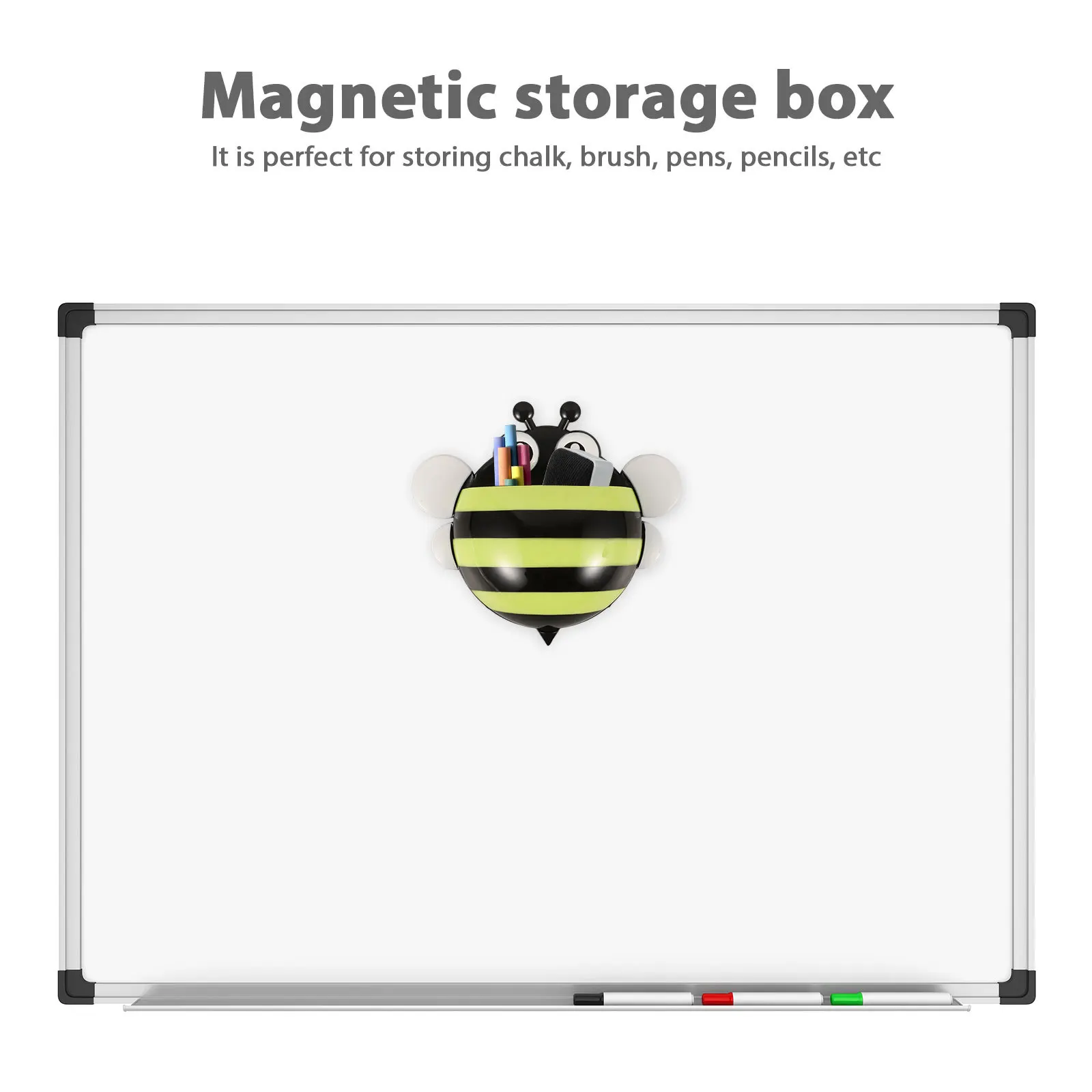 Magnetic Bee Shape Pen Holder Plastic Storage Box Whiteboard Marker Organizer Office Chalk Stationery Container Creative Design
Magnetic Bee Shape Pen Holder Plastic Storage Box Whiteboard Marker Organizer Office Chalk Stationery Container Creative Design