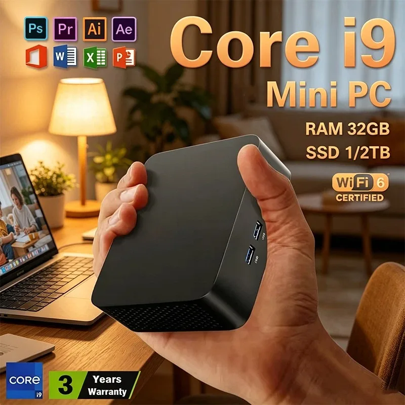 Mini I9-8950HK Slim Notebook Win11 Pro 32GB RAM 1TB/2TB SSD 4K HD WiFi6 BT5.2 All-purpose Laptop
Mini I9-8950HK Slim Notebook Win11 Pro 32GB RAM 1TB/2TB SSD 4K HD WiFi6 BT5.2 All-purpose Laptop