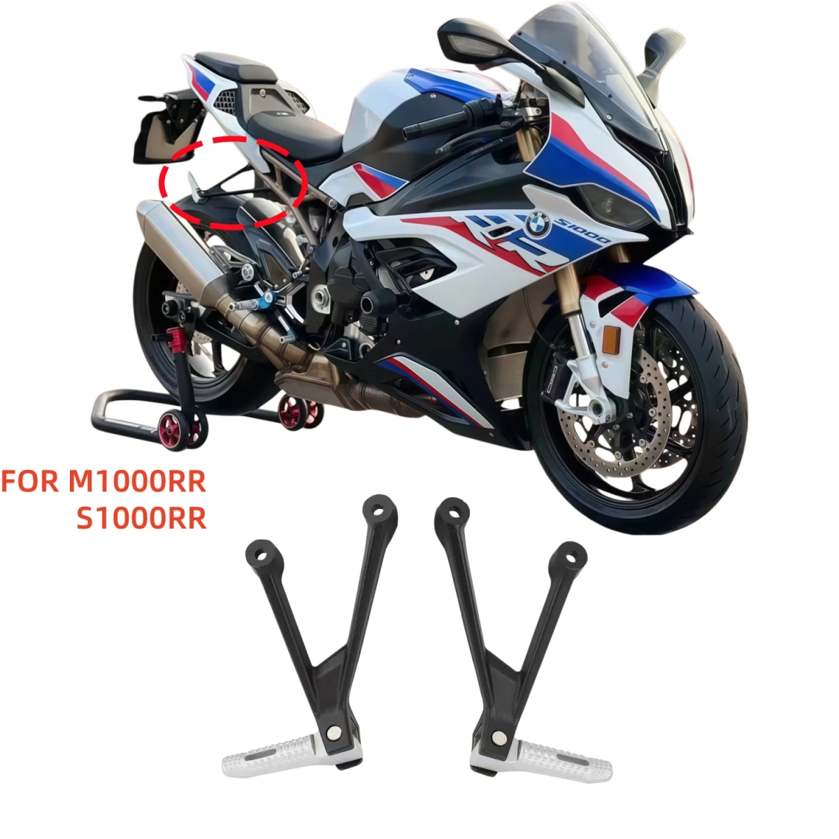 Aluminum Rear Passenger Footpegs Footrest Pedals For BMW S1000RR K66 M1000RR K67 Motorcycle Accessories
Aluminum Rear Passenger Footpegs Footrest Pedals For BMW S1000RR K66 M1000RR K67 Motorcycle Accessories