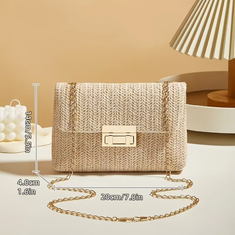 Женская модная тканая сумка, простая маленькая квадратная сумка через плечо на одно плечо с пряжкой, подходит для пляжного туризма
Женская модная тканая сумка, простая маленькая квадратная сумка через плечо на одно плечо с пряжкой, подходит для пляжного туризма