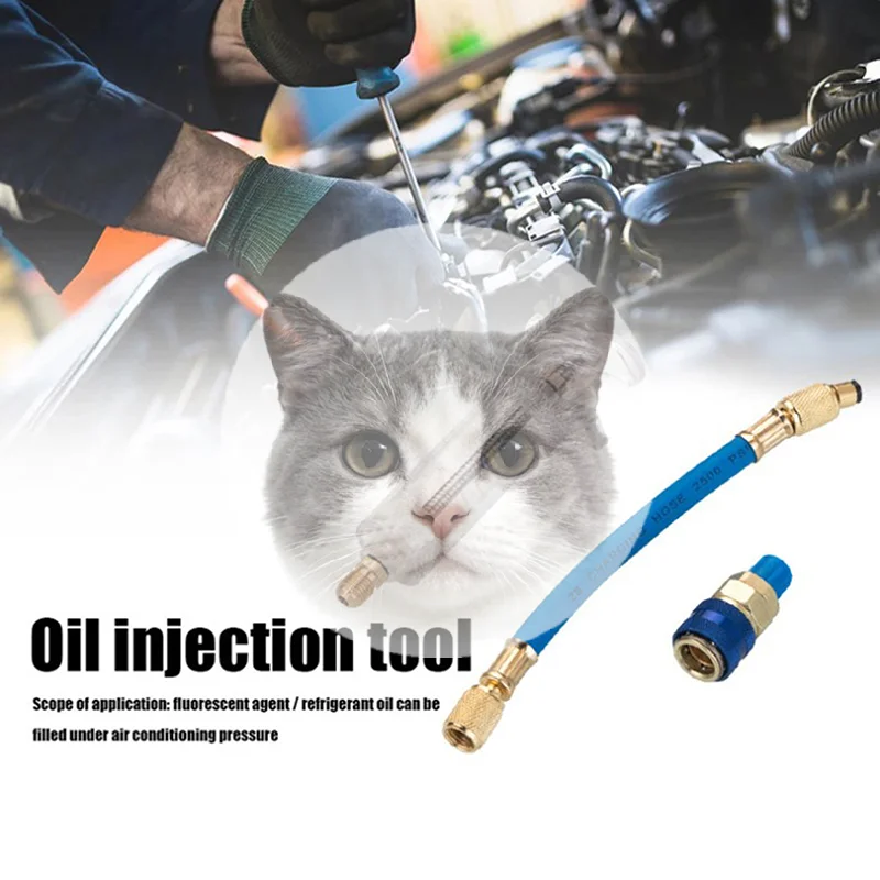 Car A/C Oil/Dye Injector 30Ml 1Oz With Low Side Quick Coupler Adapter 1/4 Air Conditioning Automotive Oiler Injection Syringe
Car A/C Oil/Dye Injector 30Ml 1Oz With Low Side Quick Coupler Adapter 1/4 Air Conditioning Automotive Oiler Injection Syringe