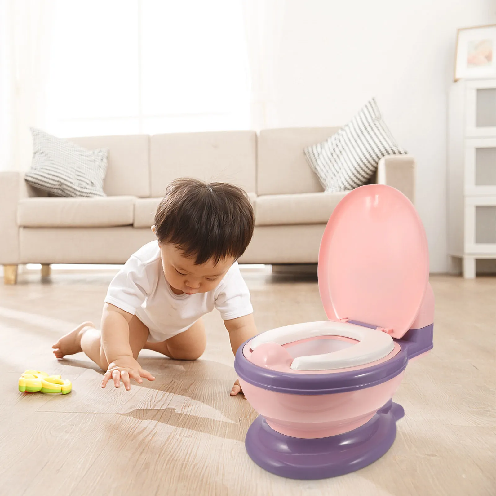 Toddler Potty Training Toilet Realistic Design Lightweight Portable for Boys Girls Kids Home Travel Sturdy Soft Seat Removable
Toddler Potty Training Toilet Realistic Design Lightweight Portable for Boys Girls Kids Home Travel Sturdy Soft Seat Removable