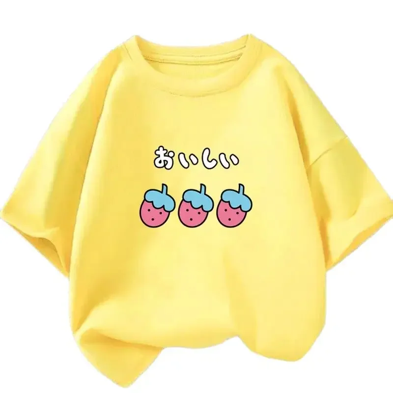 2025 Strawberry Girl Short Sleeved T Shirt Summer Kids Cartoon T-shirts Harajuku Kawaii Doughnut Printed Children Clothing
2025 Strawberry Girl Short Sleeved T Shirt Summer Kids Cartoon T-shirts Harajuku Kawaii Doughnut Printed Children Clothing