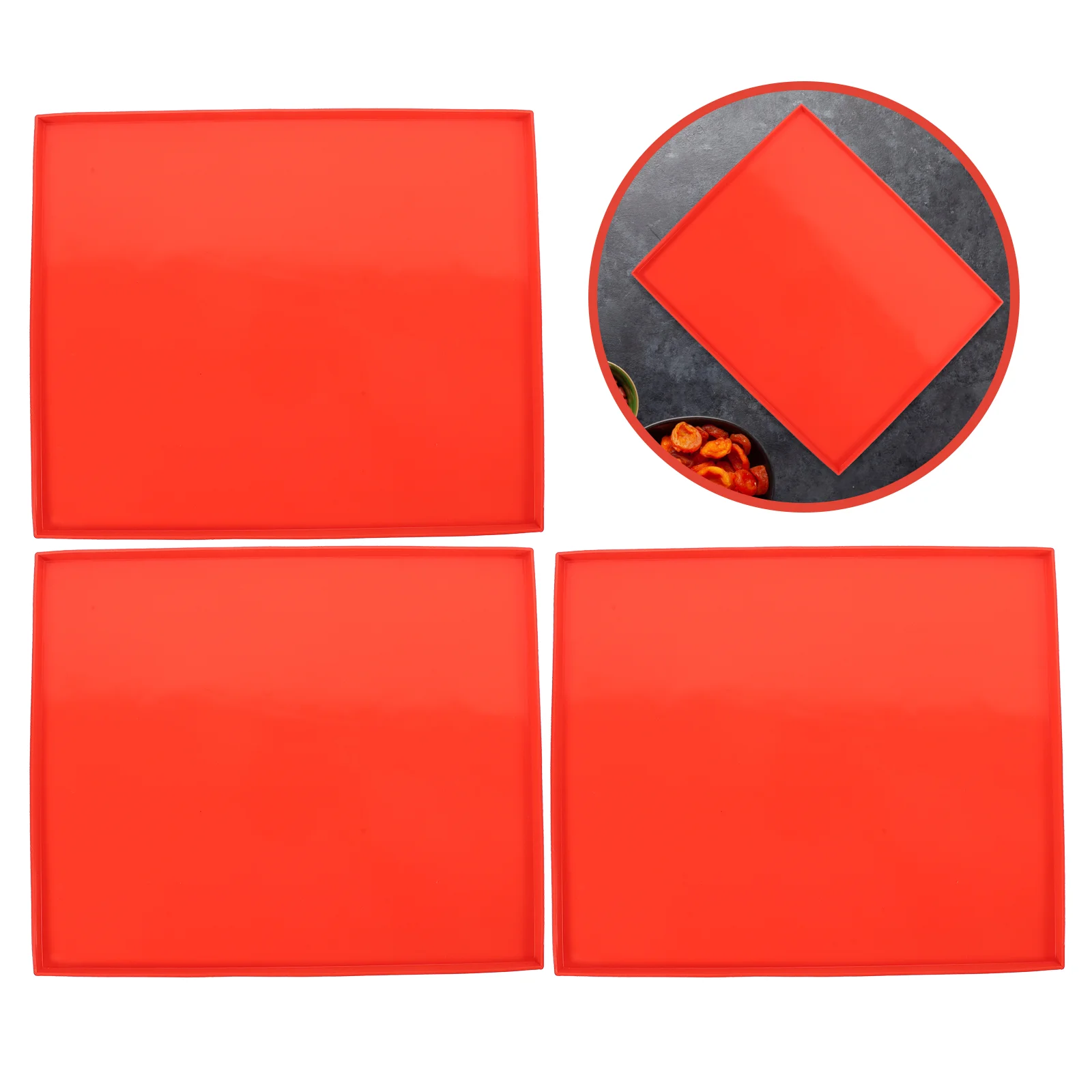 3 Pcs Dryer Silicone Mat Food Supplies Dehydrator Pads Machine Liner Square Fruit Trays
3 Pcs Dryer Silicone Mat Food Supplies Dehydrator Pads Machine Liner Square Fruit Trays