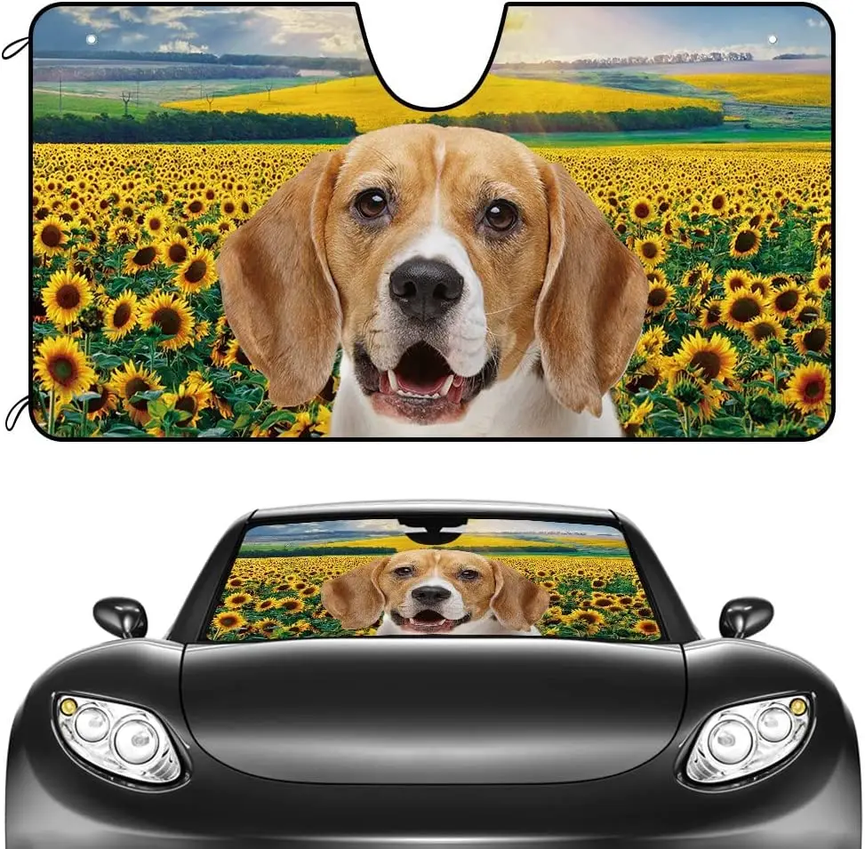 CafeTime Dog Car Front Windshield Sunshade Beagle Dog in The Sunflower Spring Summer Vehicle Sun Shade Visor UV Ray Reflector Su
CafeTime Dog Car Front Windshield Sunshade Beagle Dog in The Sunflower Spring Summer Vehicle Sun Shade Visor UV Ray Reflector Su