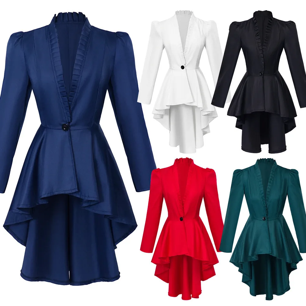 Викторианский женский смокинг, пальто на Хэллоуин, сценический костюм для косплея, ретро на заказ, джет, женский модный
Викторианский женский смокинг, пальто на Хэллоуин, сценический костюм для косплея, ретро на заказ, джет, женский модный