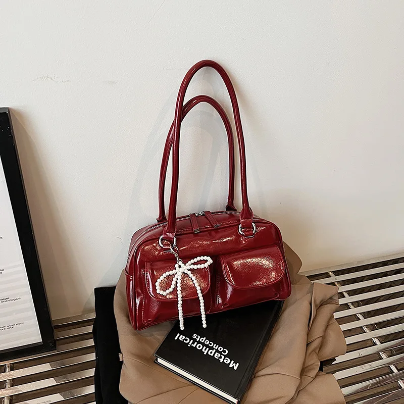 Vintage Women Business Shoulder Bags Simple Ladies Commute Tote Bag Pearlite Layer Female Underarm Bag Large bow Handbags Purse
Vintage Women Business Shoulder Bags Simple Ladies Commute Tote Bag Pearlite Layer Female Underarm Bag Large bow Handbags Purse