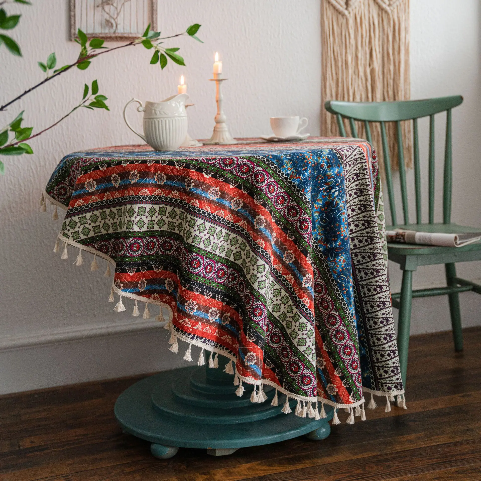 Bohemian Stripe Printed Round Tablecloth Living Room Fabric Party Dining Table Decorative Dust Cover Multifunctional Cover Towel
Bohemian Stripe Printed Round Tablecloth Living Room Fabric Party Dining Table Decorative Dust Cover Multifunctional Cover Towel