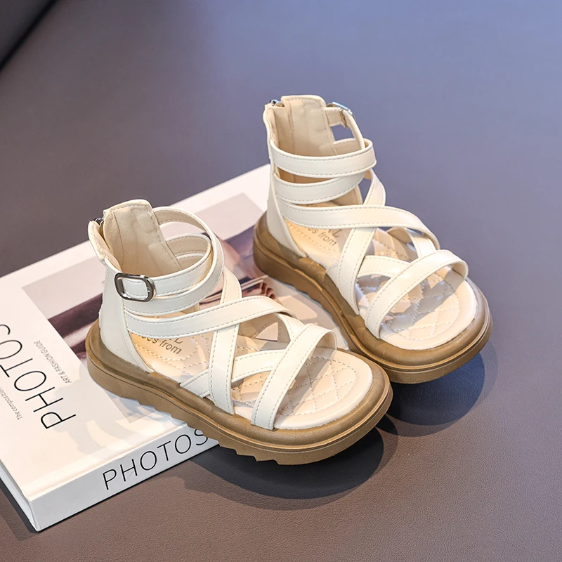 Children Gladiator Sandals Summer Hollow-out Cross Strap Girls Causal Shoes for Outdoor Beach Kids Non-slip Roman Sandals Zipper
Children Gladiator Sandals Summer Hollow-out Cross Strap Girls Causal Shoes for Outdoor Beach Kids Non-slip Roman Sandals Zipper