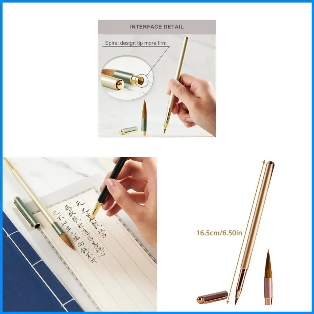 Metal Chinese Calligraphy Brush Pen with Inks Converter and 4 Inks Cartridges for Regular Script Practice Art Drawing
Metal Chinese Calligraphy Brush Pen with Inks Converter and 4 Inks Cartridges for Regular Script Practice Art Drawing