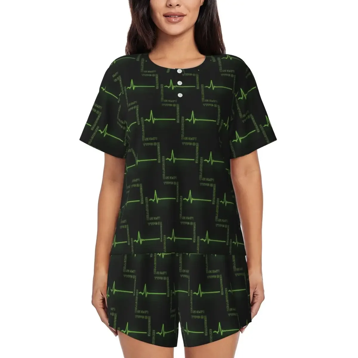 Type O Negative Round Neck Short Sleeves Nightdress for Sleeping Sleepshirts Women Soft Pajama Set Short Pants
Type O Negative Round Neck Short Sleeves Nightdress for Sleeping Sleepshirts Women Soft Pajama Set Short Pants
