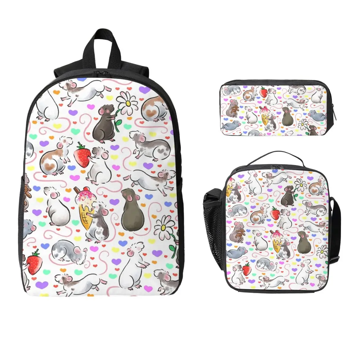 Рюкзак I Love Rats, студенческий рюкзак для мальчиков и девочек, школьная сумка, сумки на плечо для ноутбука, изолированная сумка для обеда, пенал 3 шт.
Рюкзак I Love Rats, студенческий рюкзак для мальчиков и девочек, школьная сумка, сумки на плечо для ноутбука, изолированная сумка для обеда, пенал 3 шт.