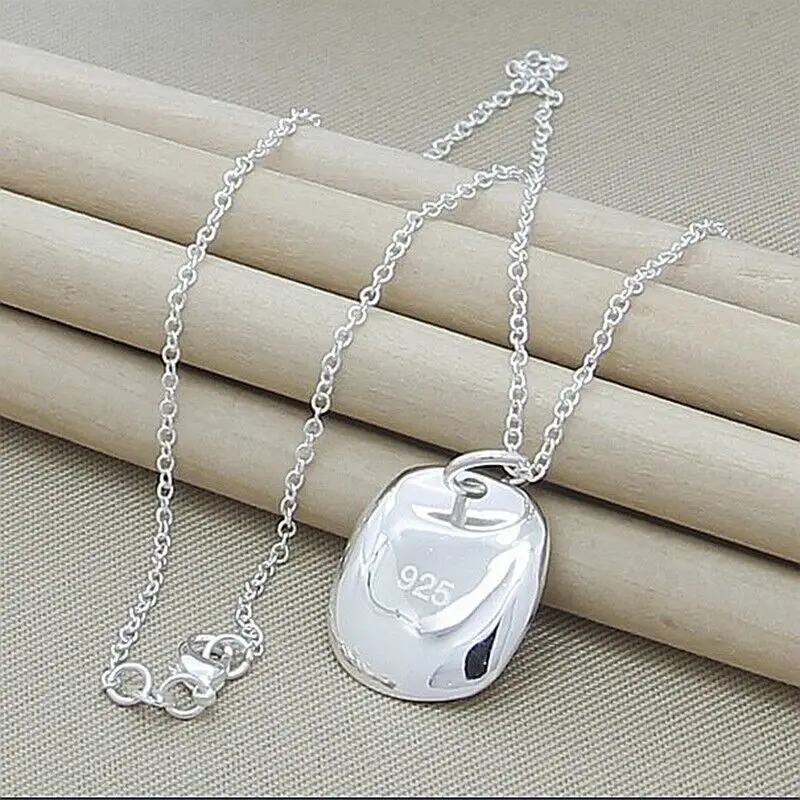 Women's Fashion Elegant 925 Sterling Silver Square Sign Pendant Necklace Chains Fashion Jewelry
Women's Fashion Elegant 925 Sterling Silver Square Sign Pendant Necklace Chains Fashion Jewelry
