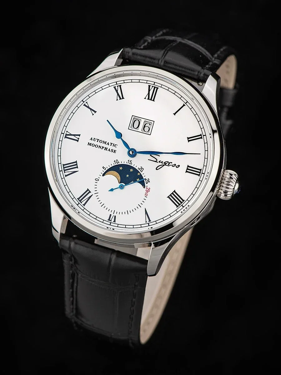 Fashion automatic moon phase mechanical men's watch waterproof sapphire men's watch supports personalized customization
Fashion automatic moon phase mechanical men's watch waterproof sapphire men's watch supports personalized customization