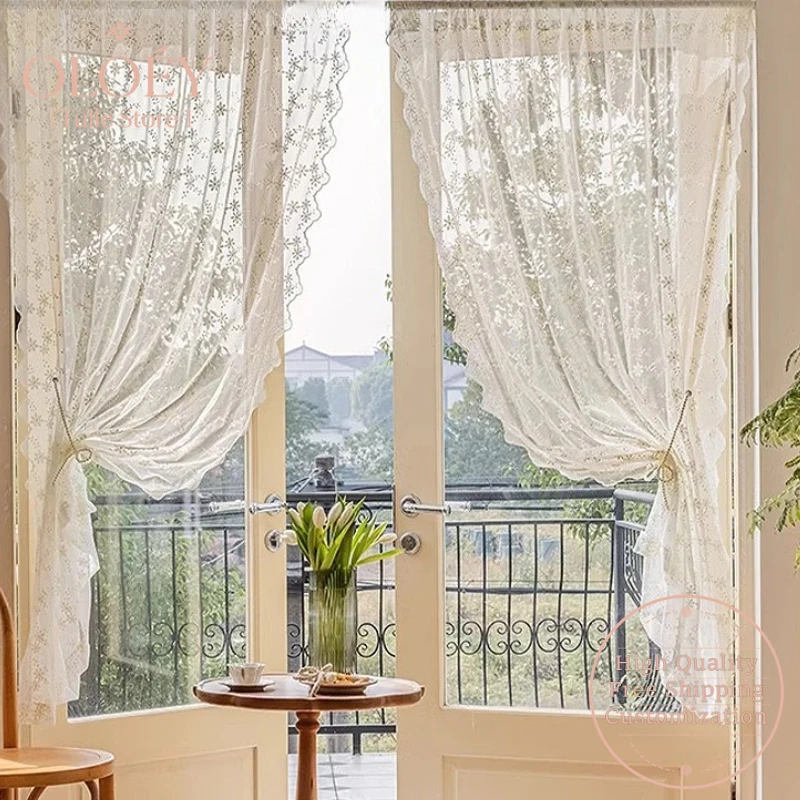 Custom Embroidered Short Sheer Tulle Curtains Luxury Small Window Drapes for Kitchen Living Room Rideaux Voilage Divider Sheer
Custom Embroidered Short Sheer Tulle Curtains Luxury Small Window Drapes for Kitchen Living Room Rideaux Voilage Divider Sheer