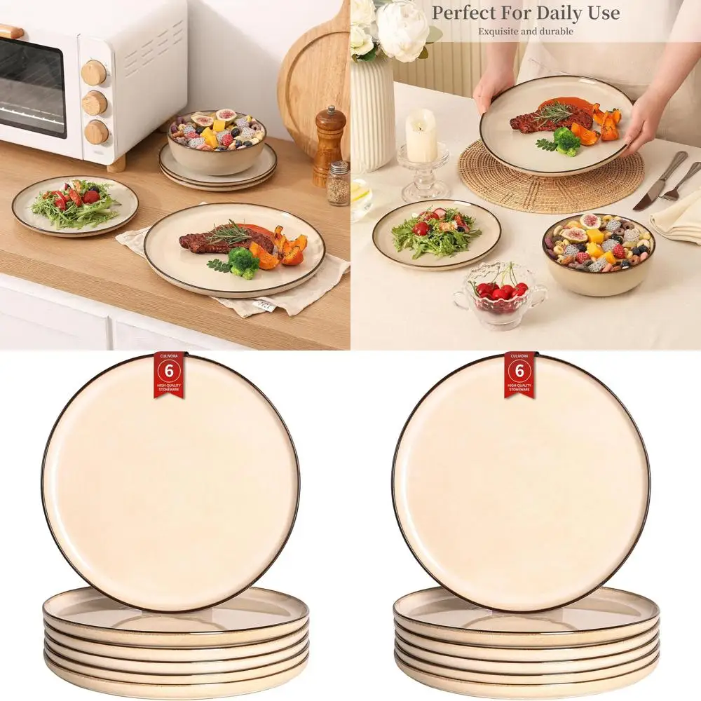 Набор из 6 обеденных тарелок из керамогранита ручной работы с реактивной глазурью, 10,7 дюйма, для кухни, подходят для микроволновой печи и посудомоечной машины
Набор из 6 обеденных тарелок из керамогранита ручной работы с реактивной глазурью, 10,7 дюйма, для кухни, подходят для микроволновой печи и посудомоечной машины