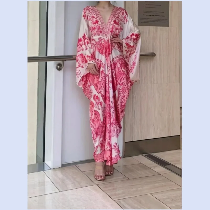 2026 New Arrival Australia Niche Pink and Soft Flirty Print V-Neck Loose Long Dress
2026 New Arrival Australia Niche Pink and Soft Flirty Print V-Neck Loose Long Dress