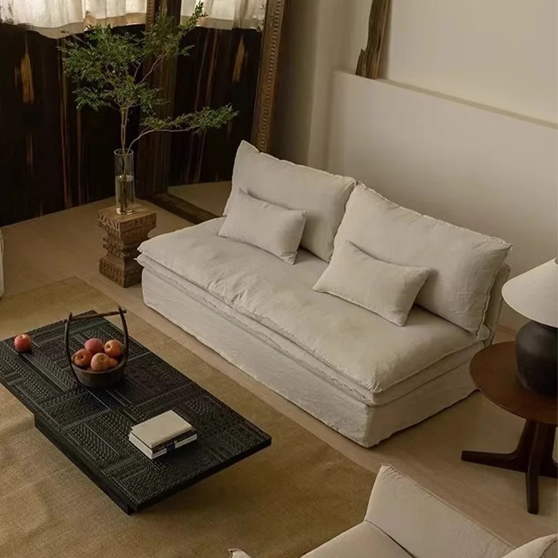 Nordic Wabi Sabi Style Linen Fabric Sofa Modern Minimalist Living Room Leisure Couch
Nordic Wabi Sabi Style Linen Fabric Sofa Modern Minimalist Living Room Leisure Couch