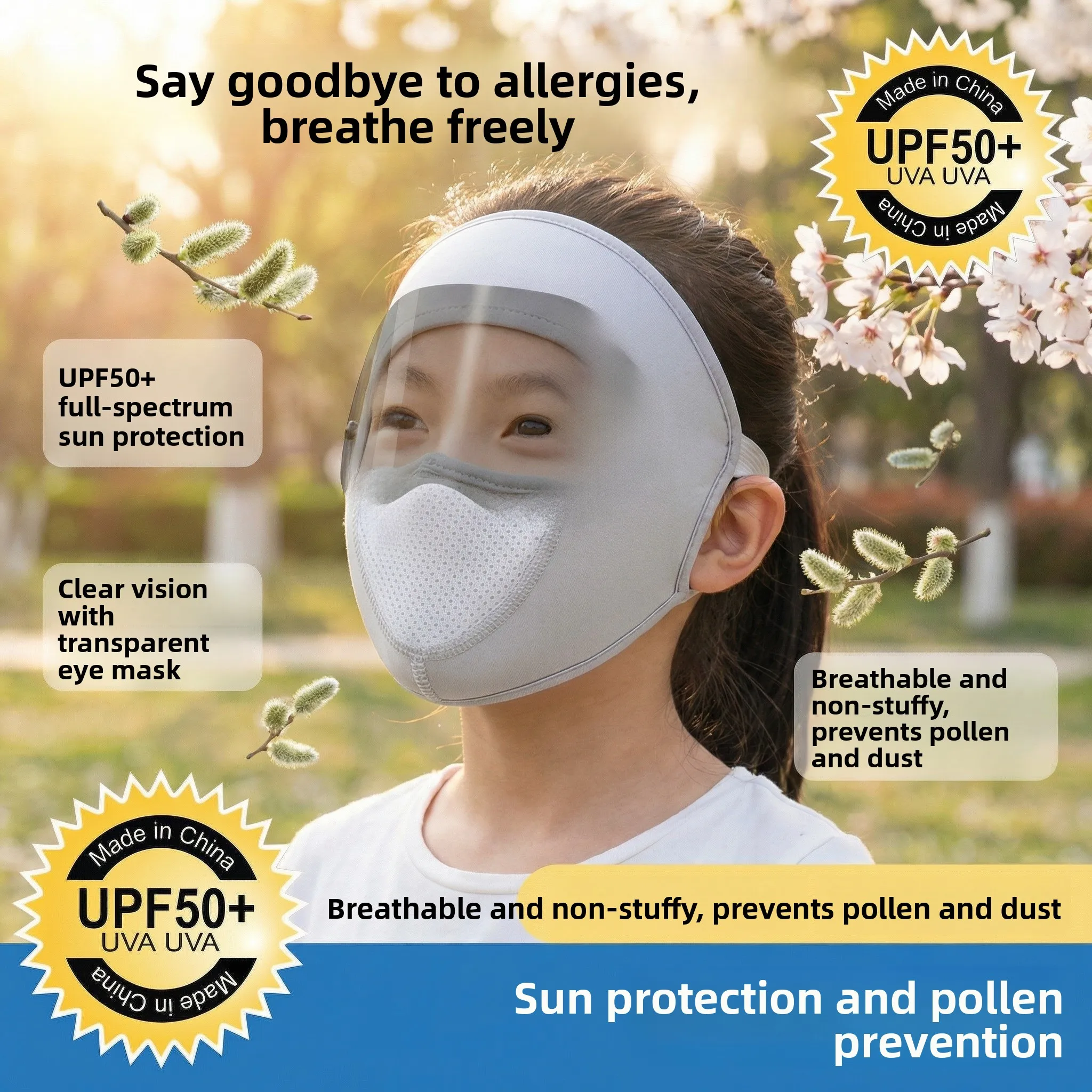 Children's Full Face Mask Anti-Flower Pollen Allergy Dustproof Cycling Wind Sand Proof Mask Protective Gear Face Shield
Children's Full Face Mask Anti-Flower Pollen Allergy Dustproof Cycling Wind Sand Proof Mask Protective Gear Face Shield