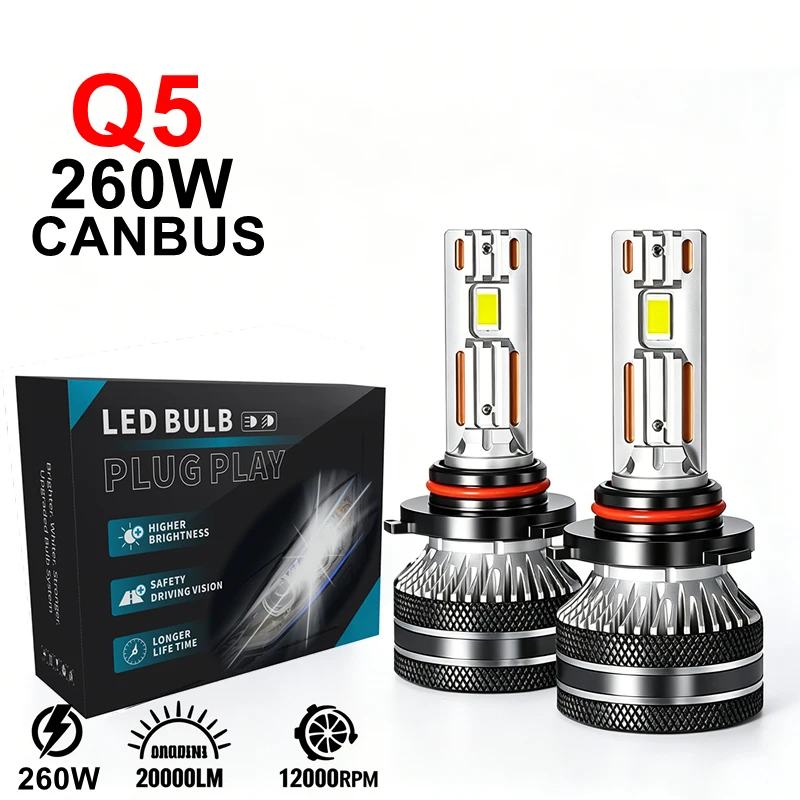 260W H7 LED H11 H1 9005 HB3 9006 H9 H8 6000K Light H11 Led Headlight Led Bulb Light for Car
260W H7 LED H11 H1 9005 HB3 9006 H9 H8 6000K Light H11 Led Headlight Led Bulb Light for Car