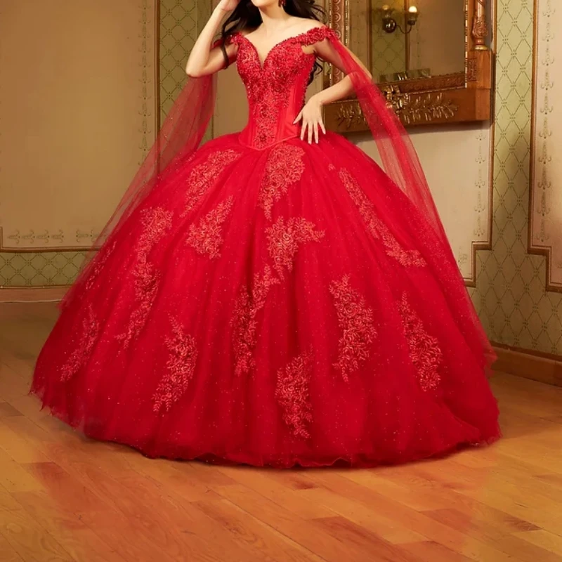 NA235 Customized Red Women Prom Dresses Birthday Party Gown Cap Sleeve Beads Applique Ball Skirt Vestido de xv Quinceanera 15 16
NA235 Customized Red Women Prom Dresses Birthday Party Gown Cap Sleeve Beads Applique Ball Skirt Vestido de xv Quinceanera 15 16