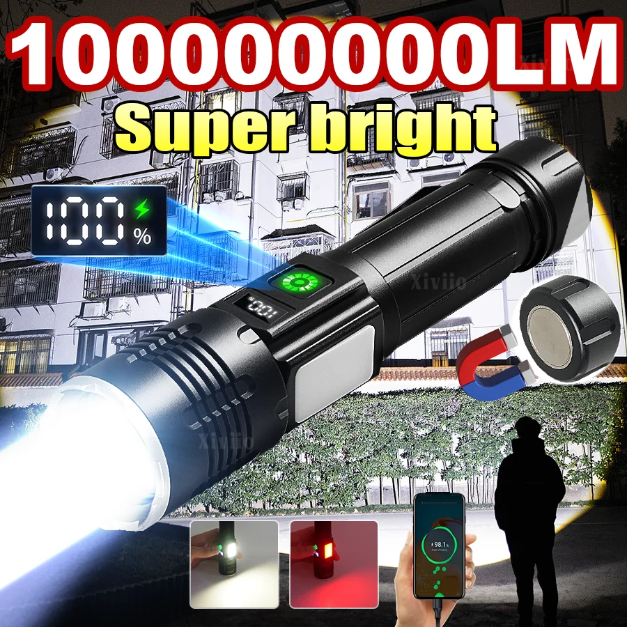 High Power Led Flashlight with COB Side Light Magnetic Suction Zoomable Tactical Torch Lantern Waterproof for Outdoor& Emergency
High Power Led Flashlight with COB Side Light Magnetic Suction Zoomable Tactical Torch Lantern Waterproof for Outdoor& Emergency