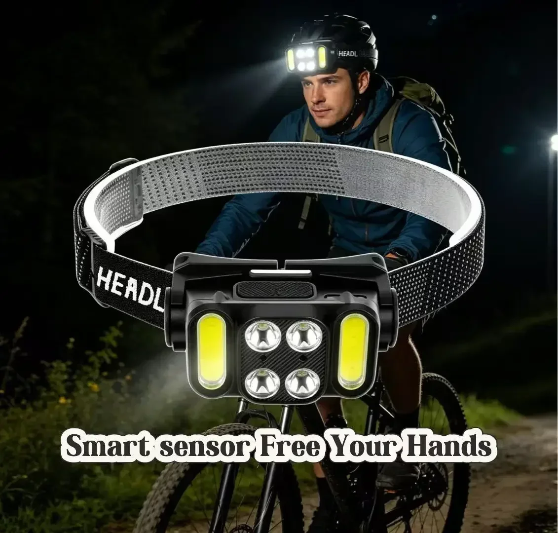Multi-Functional Sensor Headlamp Strong Light Long-Lasting Waterproof Headlight Portable for Outdoor Camping Fishing Cycling
Multi-Functional Sensor Headlamp Strong Light Long-Lasting Waterproof Headlight Portable for Outdoor Camping Fishing Cycling