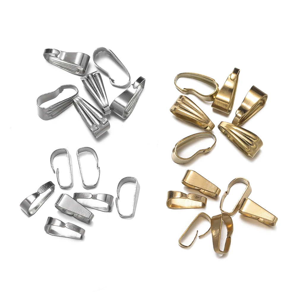 50pcs/Lot Stainless Steel Pendants Pinch Bail Clasps Melon Seeds Buckle for Necklace Hooks Clips Connector DIY Jewelry Making
50pcs/Lot Stainless Steel Pendants Pinch Bail Clasps Melon Seeds Buckle for Necklace Hooks Clips Connector DIY Jewelry Making