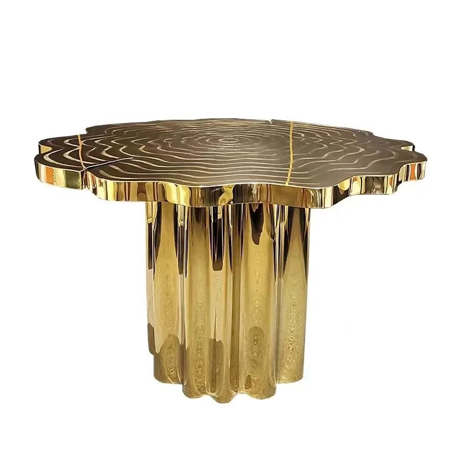 B stainless steel mirror annual ring special-shaped light luxury round table living room irregular coffee table
B stainless steel mirror annual ring special-shaped light luxury round table living room irregular coffee table