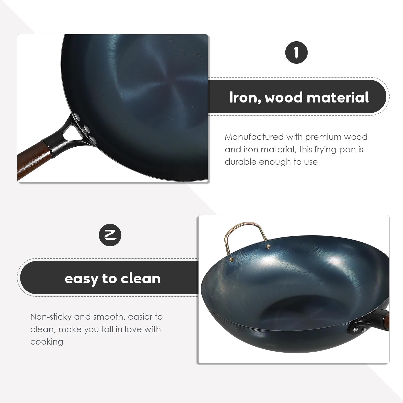 Bottom Wok Iron Non-Stick Deep Frying Pan For Home Outdoor Cooking Grilling Bbq Chinese Kitchen Supply Wok Pan
Bottom Wok Iron Non-Stick Deep Frying Pan For Home Outdoor Cooking Grilling Bbq Chinese Kitchen Supply Wok Pan
