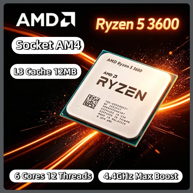 AMD Ryzen 5 3600 R5 3600 CPU 6 Core 12 Thread 4.2GHz Unlocked Desktop Processor Socket AM4 Gaming CPU Tray No Fan
AMD Ryzen 5 3600 R5 3600 CPU 6 Core 12 Thread 4.2GHz Unlocked Desktop Processor Socket AM4 Gaming CPU Tray No Fan