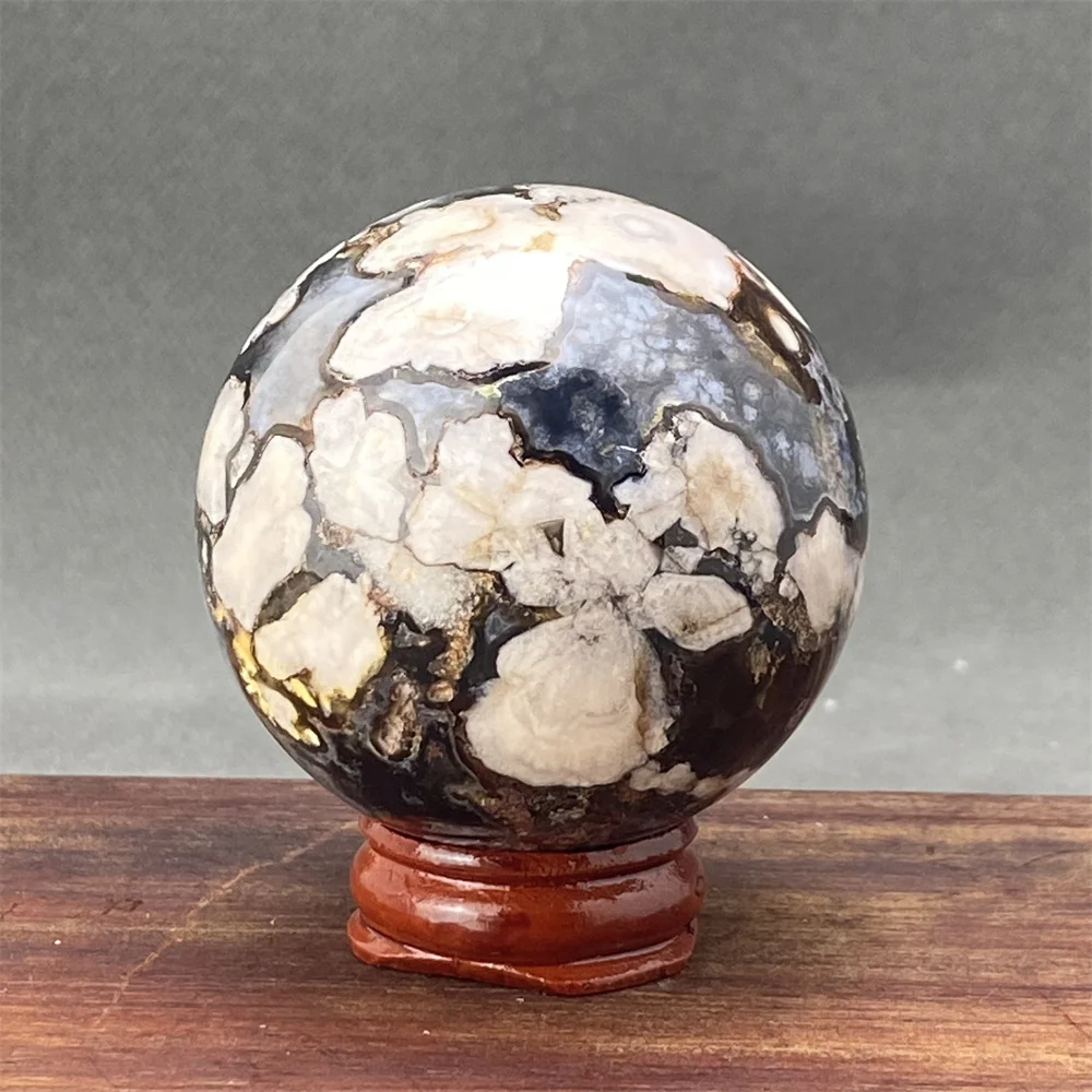 1PC Natural Gemstone Black Cherry Blossom Agate Ball Meditation Massage Energy Ball Home Decoration
1PC Natural Gemstone Black Cherry Blossom Agate Ball Meditation Massage Energy Ball Home Decoration