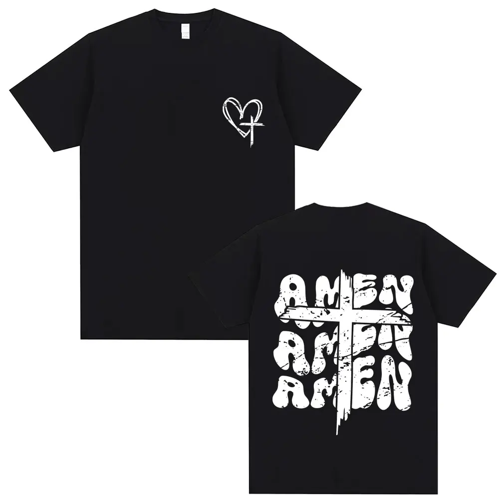 Amen Christian Jesus Graphic T-shirt Men Women Summer Casual Soft Cotton Short Sleeve Male Fashion Oversized Streetwear T Shirts
Amen Christian Jesus Graphic T-shirt Men Women Summer Casual Soft Cotton Short Sleeve Male Fashion Oversized Streetwear T Shirts