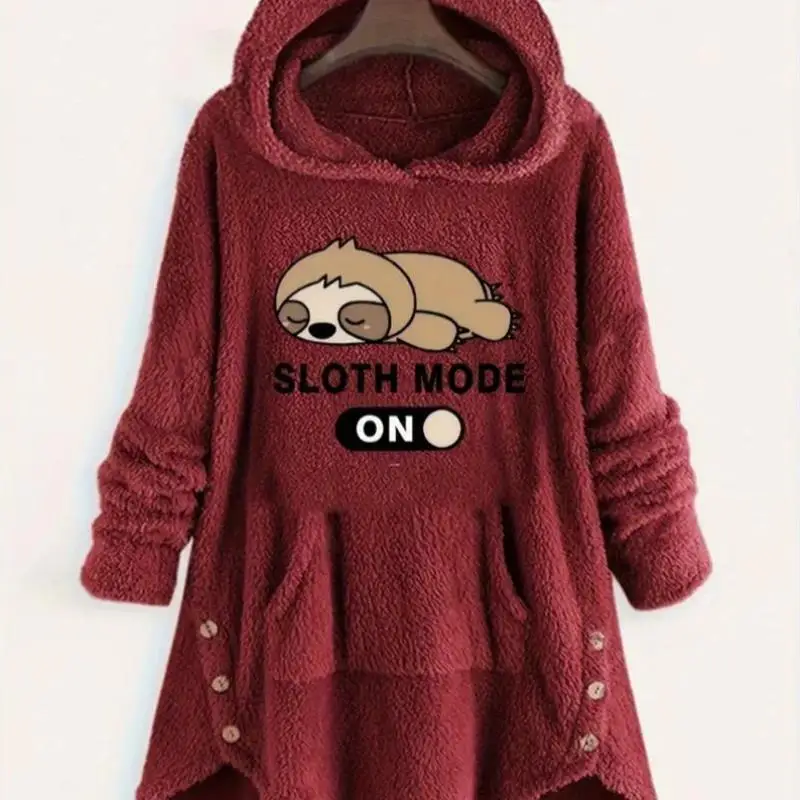 Ear Flannel Hoodie Women's Waist-Cinching Style Winter Sweatshirt Cross-Border Fashionable Mid-Age Ladies' Clothing
Ear Flannel Hoodie Women's Waist-Cinching Style Winter Sweatshirt Cross-Border Fashionable Mid-Age Ladies' Clothing