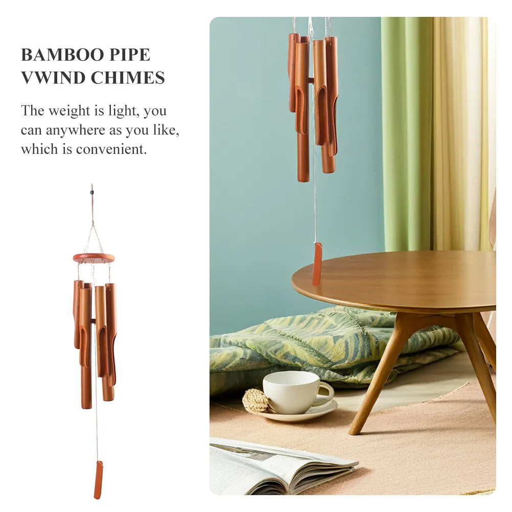 Bamboo Tube Wind Chime 75x10x10cms Deep Color Handmade Garden Decoration Outdoor Pendant Chimes for Living Room Bedroom Study
Bamboo Tube Wind Chime 75x10x10cms Deep Color Handmade Garden Decoration Outdoor Pendant Chimes for Living Room Bedroom Study