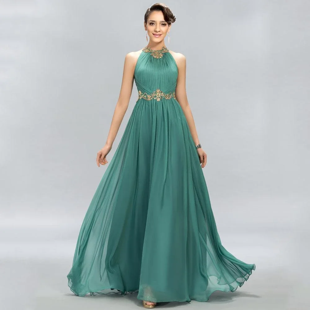 Vintage Green A-Line Chiffon Evening Dresses Halter Beading Elegant Porm Dresses Floor-Length Sleeveless 2023 فساتين السهرة
Vintage Green A-Line Chiffon Evening Dresses Halter Beading Elegant Porm Dresses Floor-Length Sleeveless 2023 فساتين السهرة