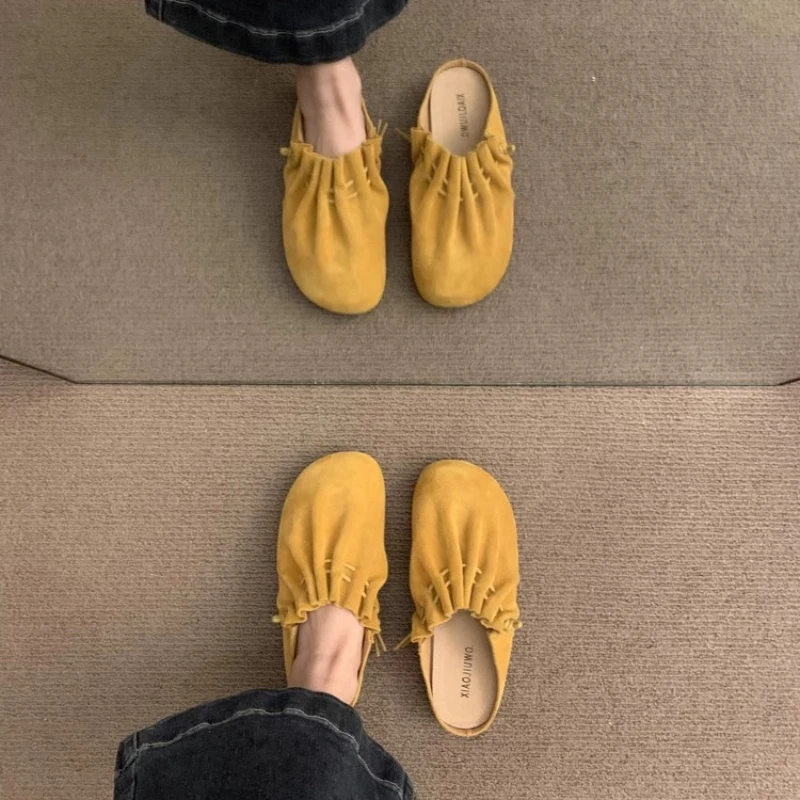 Fashion Flats Slippers Casual New Women Shoes 2025 Cozy Summer Sandals Suede Party Retro Soft Sole Classic
Fashion Flats Slippers Casual New Women Shoes 2025 Cozy Summer Sandals Suede Party Retro Soft Sole Classic