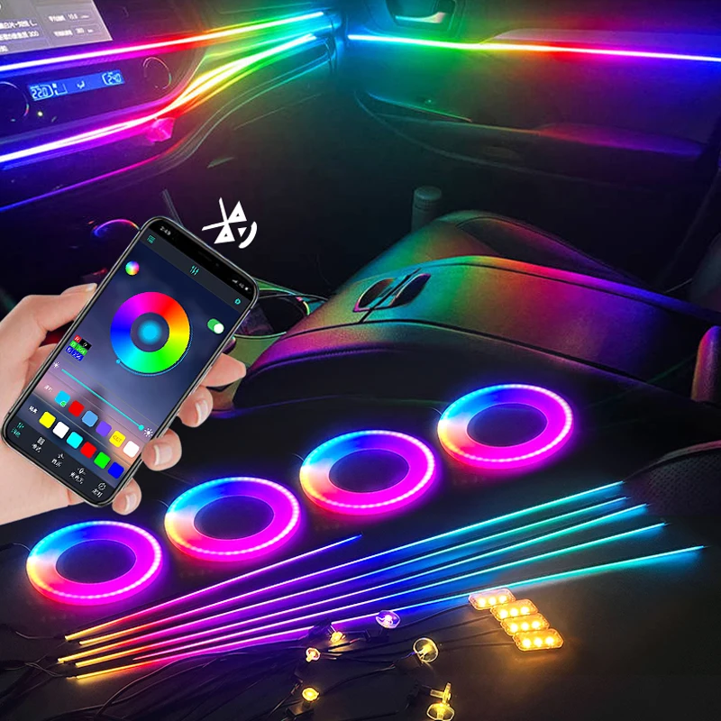 22 in 1 Full Streamer Symphony Car Ambient Lighting Interior 213 64 Color RGB Led Light Rainbow Dashboard Acrylic Strip Kit 12V
22 in 1 Full Streamer Symphony Car Ambient Lighting Interior 213 64 Color RGB Led Light Rainbow Dashboard Acrylic Strip Kit 12V