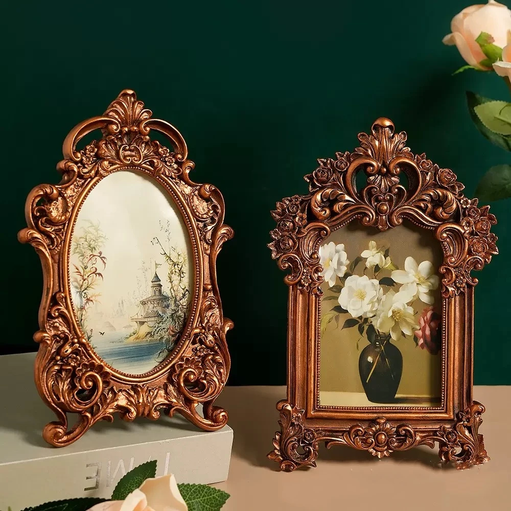 European Creative Vintage Resin Photo Frame, Home Tabletops Decorative Item
European Creative Vintage Resin Photo Frame, Home Tabletops Decorative Item