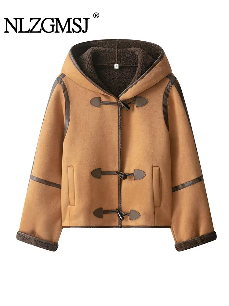 NLZGMSJ теплое толстое женское свободное пальто 2025 зимнее роговое пальто с капюшоном и длинными рукавами на пуговицах из искусственной овечьей шерсти замшевая куртка женская верхняя одежда
NLZGMSJ теплое толстое женское свободное пальто 2025 зимнее роговое пальто с капюшоном и длинными рукавами на пуговицах из искусственной овечьей шерсти замшевая куртка женская верхняя одежда