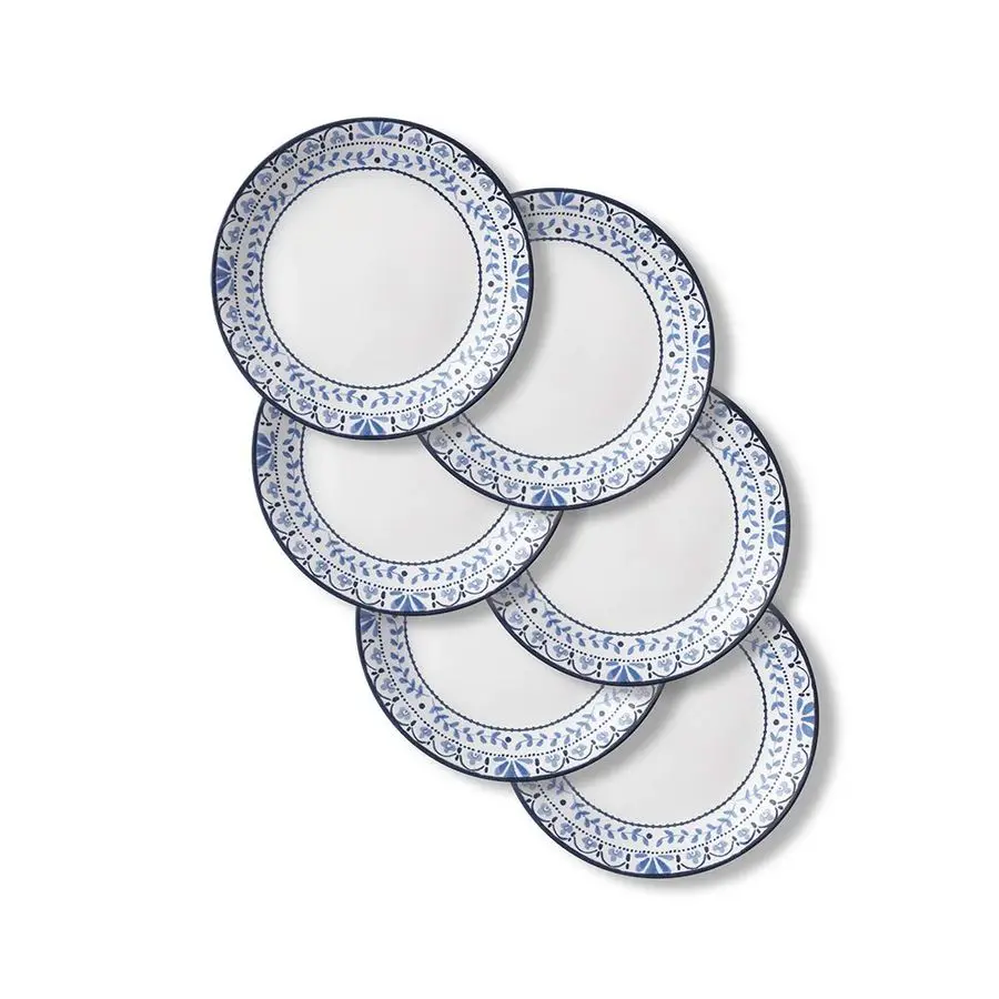 Vitrelle Salad Plates Set Triple Layer Glass and Chip Resistant, 9Inch Lightweight Round Plates, Portofino, Caspian, 6Piece
Vitrelle Salad Plates Set Triple Layer Glass and Chip Resistant, 9Inch Lightweight Round Plates, Portofino, Caspian, 6Piece
